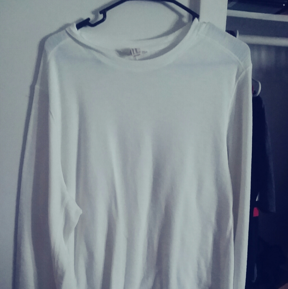 Mens long sleeve whiteish off cream color